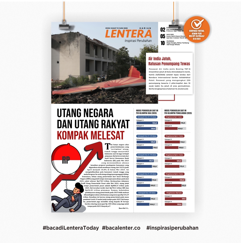 Utang Negara dan Utang Rakyat Kompak Melesat (Koran Jumat, 13/6/2025)