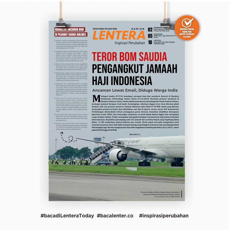 Teror Bom Saudia Pengangkut Jamaah Haji Indonesia (Koran Rabu, 18/6/2025)
