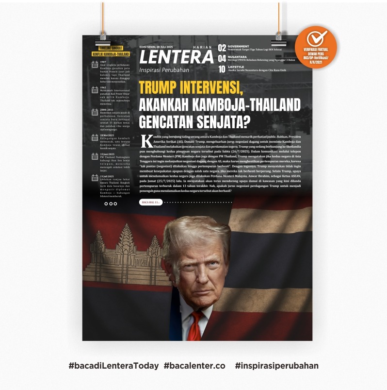 Trump Intervensi, Akankah Kamboja-Thailand Gencatan Senjata? (Koran Senin, 28/7/2025)