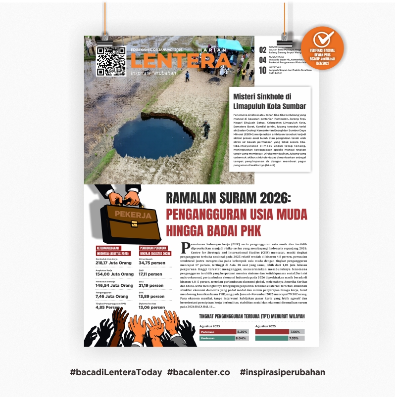 Ramalan Suram 2026 : Penganguran Usia Muda hingga Badai PHK (Koran Kamis, 8 Januari 2026) 