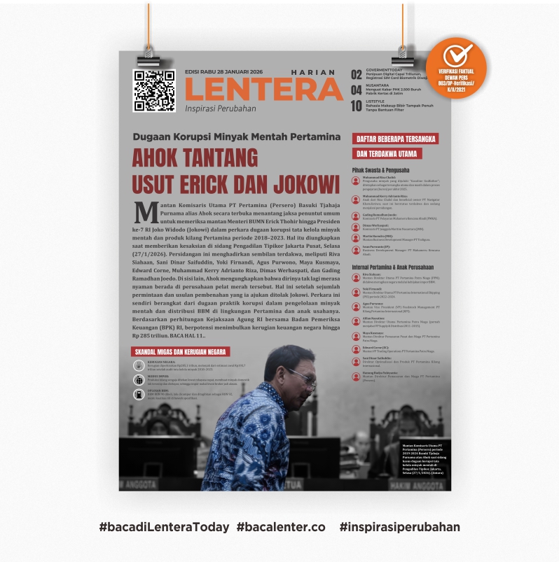 Dugaan Korupsi Minyak Mentah Pertamina (Koran Rabu, 28 Januari 2026)