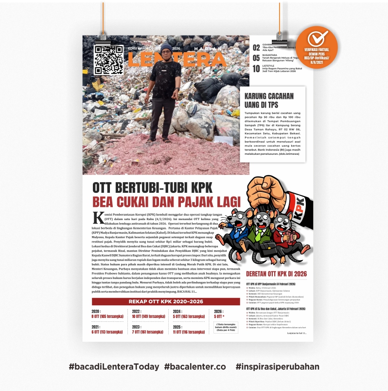 OTT Bertubi-tubi KPK, Bea Cukai dan Pajak Lagi (Koran Kamis, 5 Februari 2026)