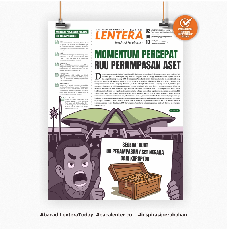 Momentum Percepat RUU Perampasan Aset (Koran Rabu, 3/9/2025)
