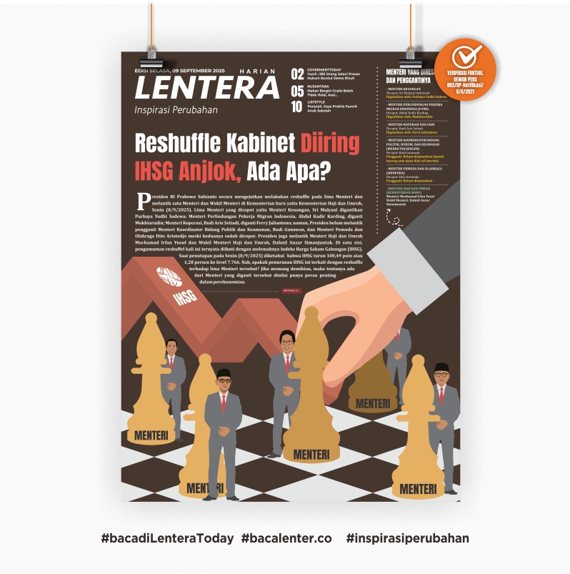 Reshuffle Kabinet Diiring IHSG Anjlok, Ada Apa? (Koran Selasa, 9/9/2025)
