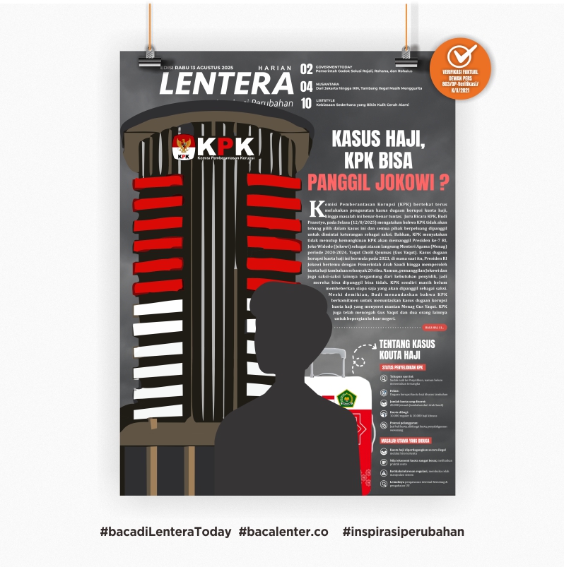Kasus Haji, KPK Bisa Panggil Jokowi? (Koran Rabu, 13/8/2025)