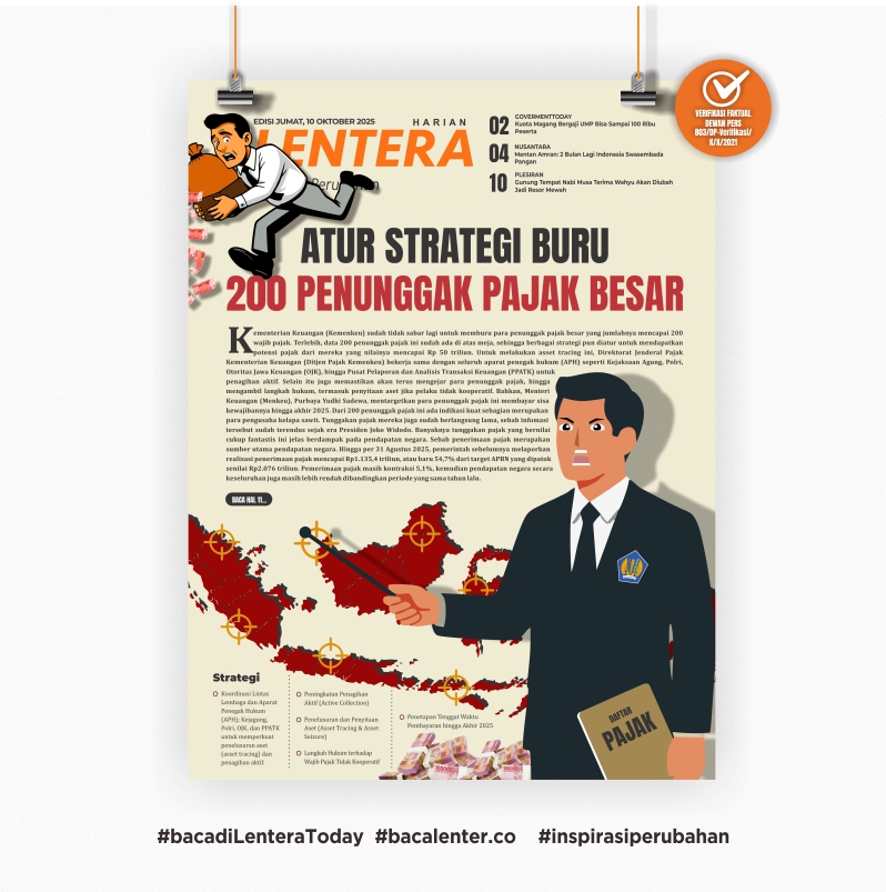 Atur Strategi Buru 200 Penunggak Pajak Besar (Koran Jumat, 10/10/2025)
