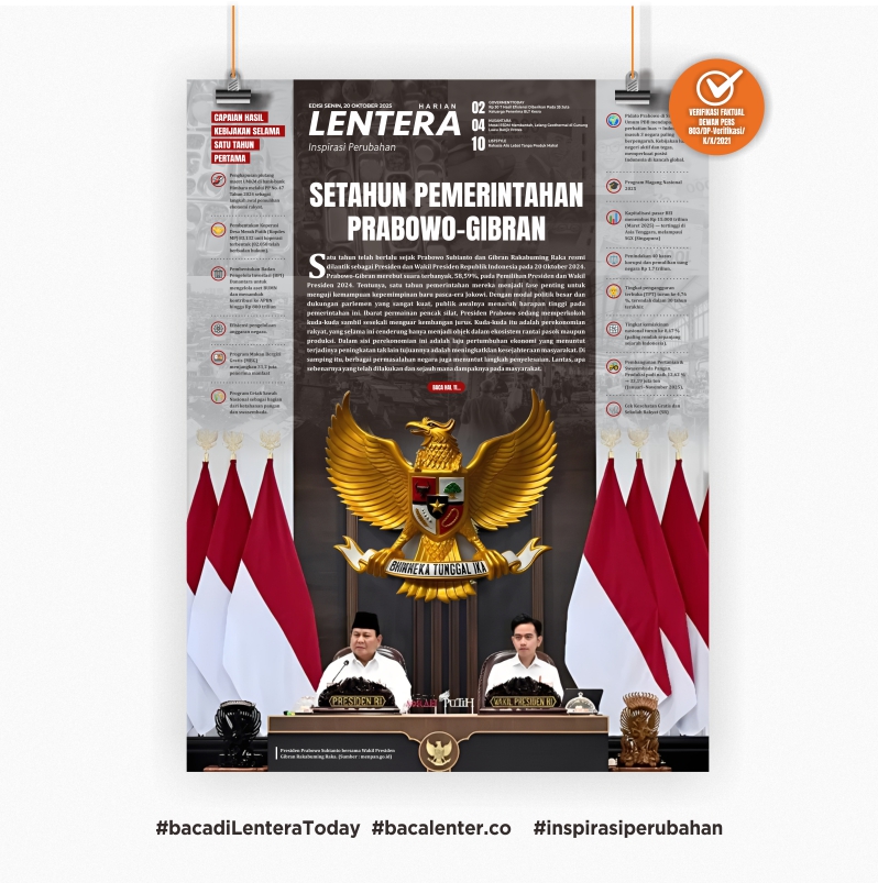 Setahun Pemerintahan Prabowo-Gibran (Koran Senin, 20/10/2025)