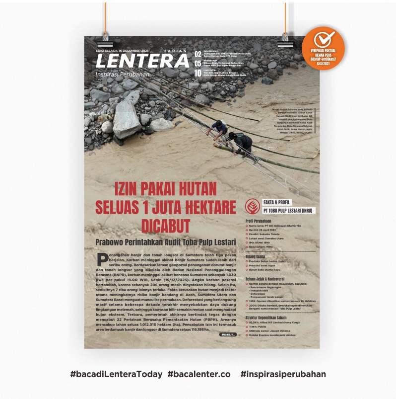 Izin Pakai Hutan Seluas 1 Juta Hektare Dicabut (Koran Selasa, 16 Desember 2025)