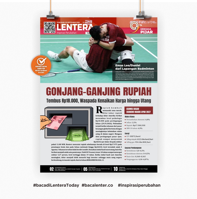 Gonjang-ganjing Rupiah (Koran Rabu, 30 September 2026)