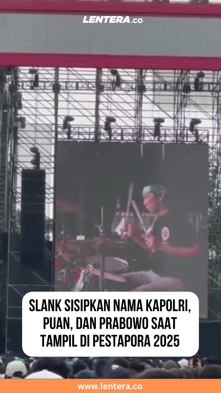 Slank Sebut Nama Kapolri, Puan, dan Prabowo Saat Tampil di Pestapora 2025